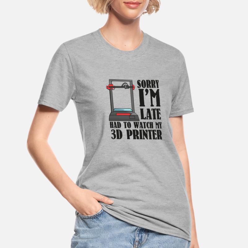 3D Printer 3Dler 3D Programma Programmeur Uniseks Polycotton T-shirt