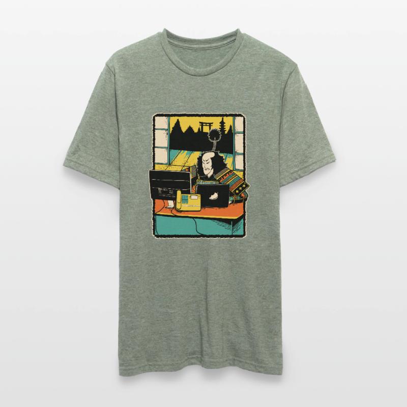 Samurai Computer Nerd Programmierer IT Webdesigner Unisex Polycotton T-Shirt