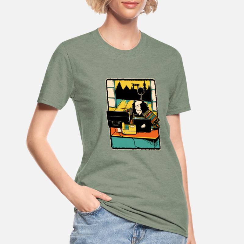 Samurai Computer Nerd Programmeur IT Web Designer T-shirt polycoton Unisexe