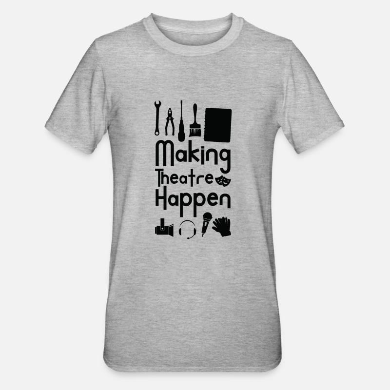 Théâtre Schauspiel Schauspieltechnik Crew - T-shirt polycoton Unisexe - gris chiné