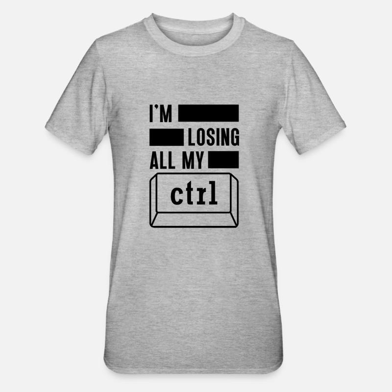Logiciel de clé informatique de cybersécurité - T-shirt polycoton Unisexe - gris chiné