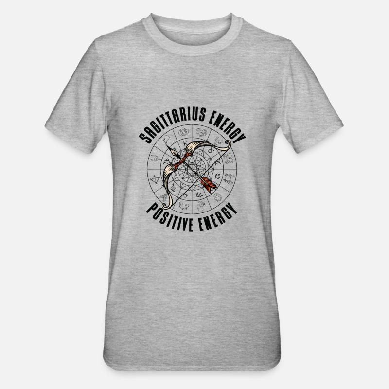 Constellation de positivité énergétique Protect - T-shirt polycoton Unisexe - gris chiné