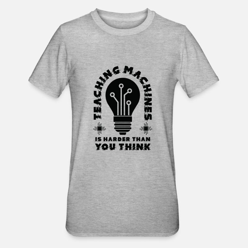 Teaching Machine Learning Artificial Intelligence - Unisex Polycotton T-Shirt - heather grey