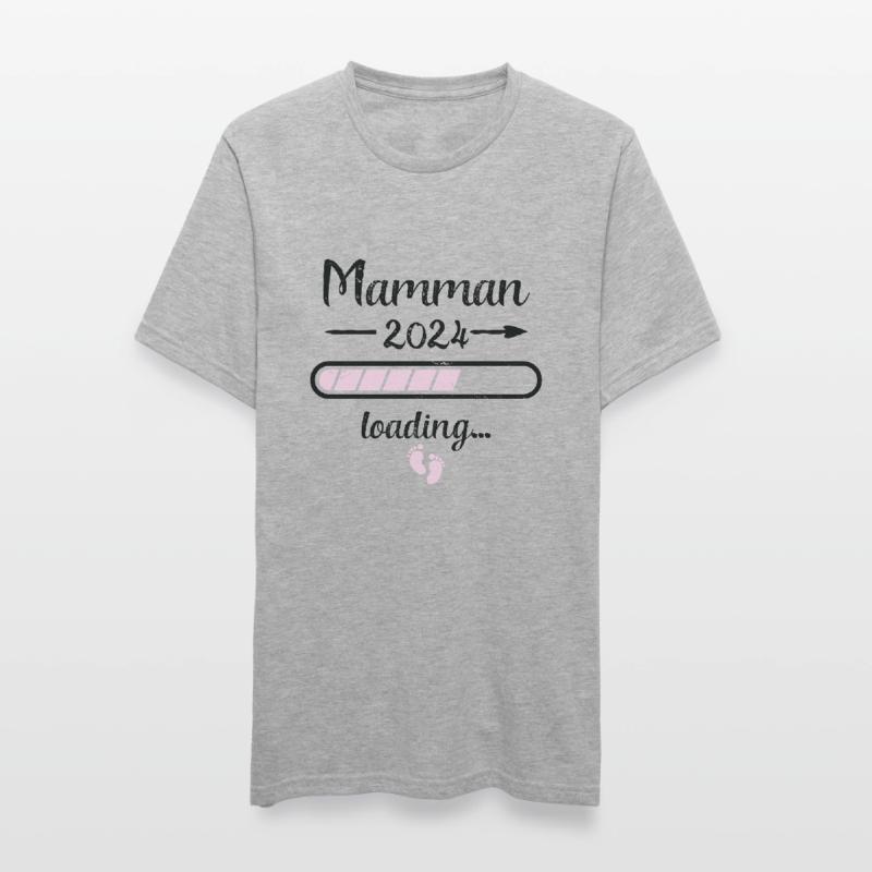 Mamman 2024 Loading Schwangerschaft Mutter Mutter Unisex Polycotton T-Shirt