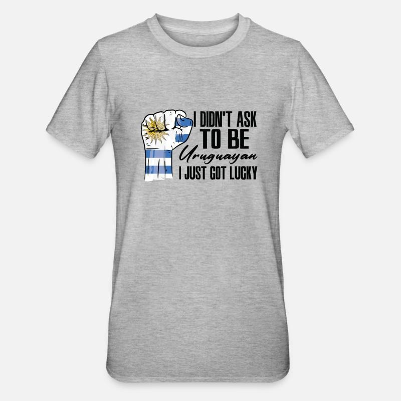 Fierté uruguayenne Drapeau uruguayen - T-shirt polycoton Unisexe - gris chiné