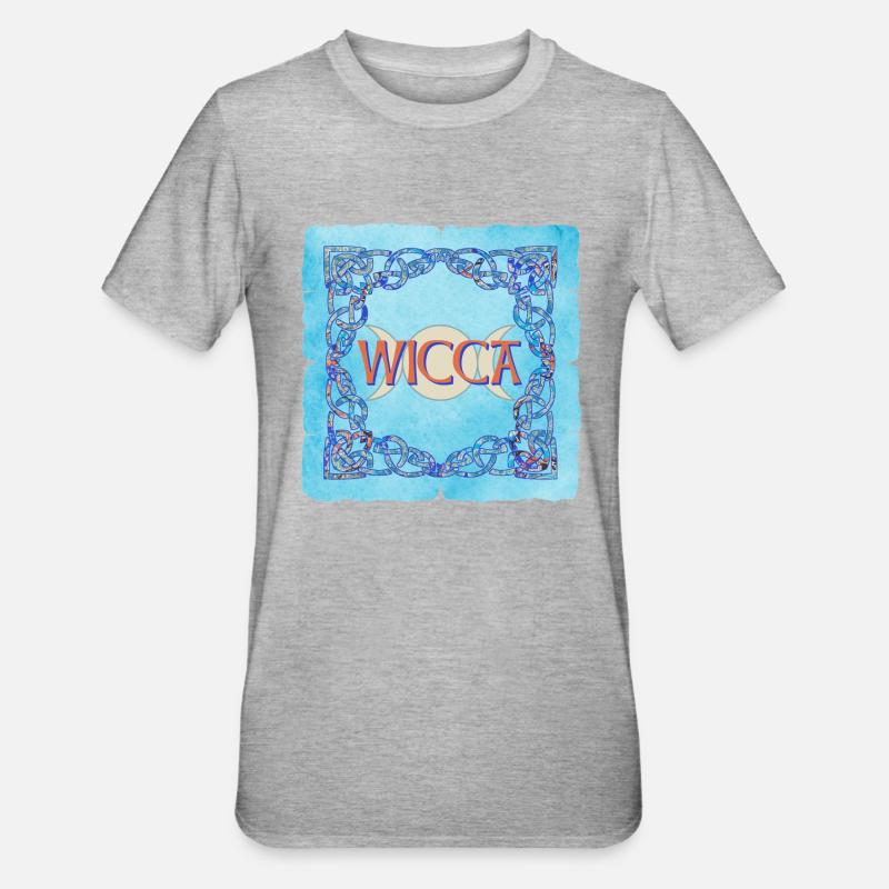 Celtic frame Wicca E 238 - Unisex Polycotton T-Shirt - heather grey