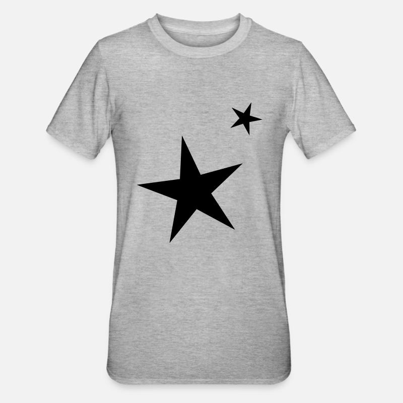 Sterne - Unisex Polycotton T-Shirt - Grau meliert