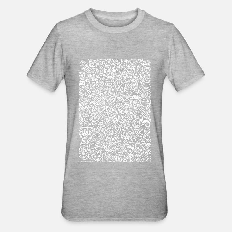 Doodle Paragliders blanc - T-shirt polycoton Unisexe - undefined