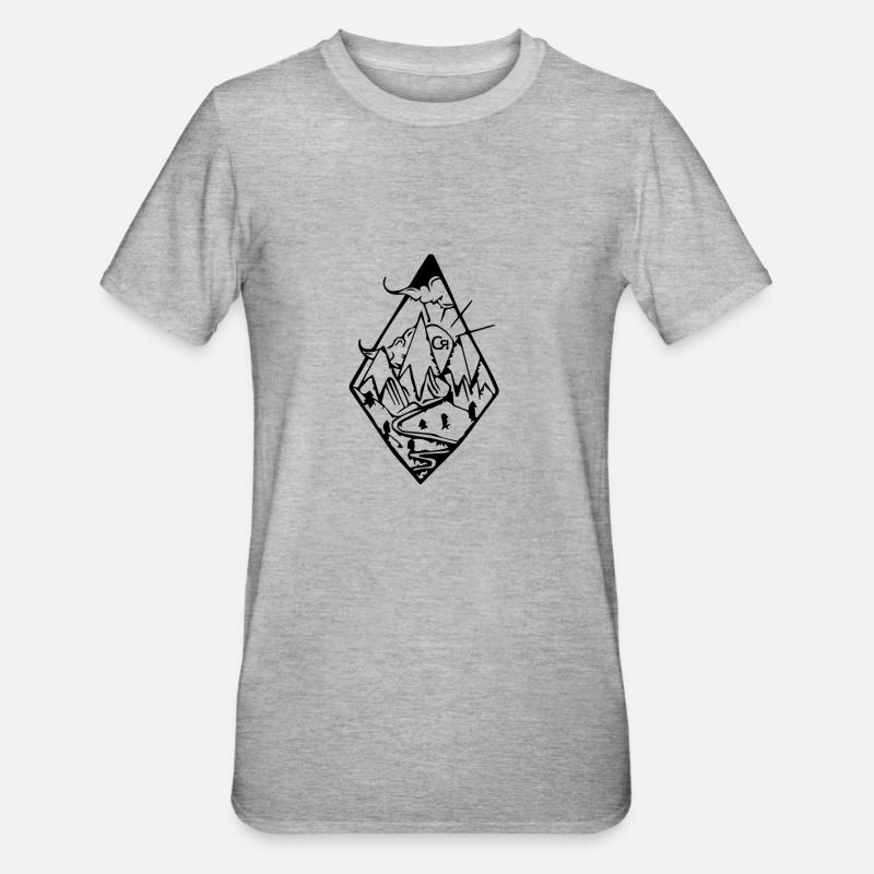 losange cr - T-shirt polycoton Unisexe - gris chiné