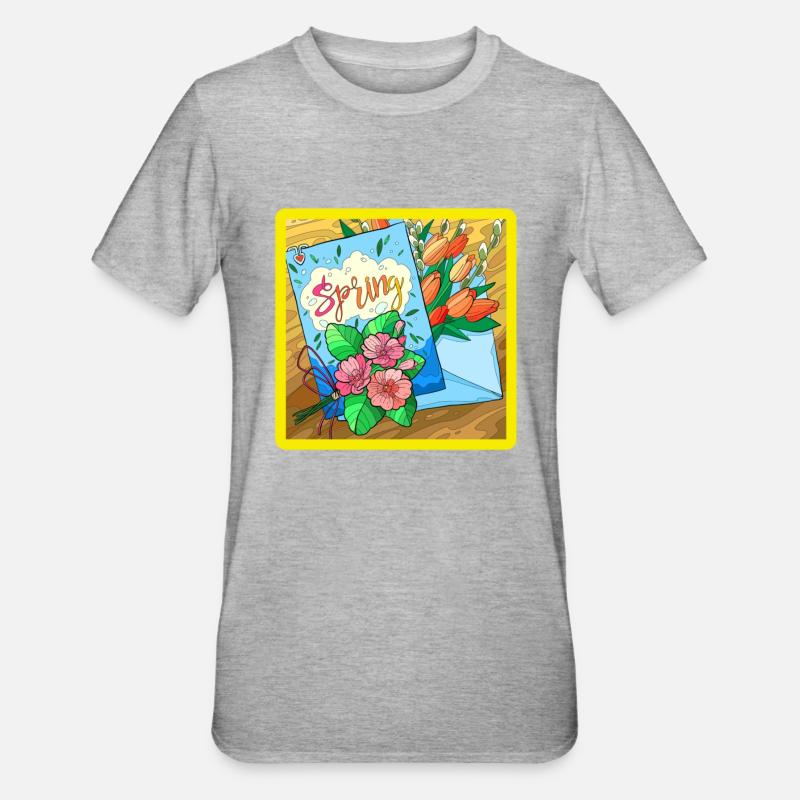 Spring - Unisex Polycotton T-Shirt - Grau meliert
