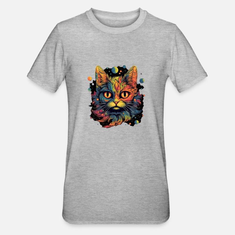 Chat - T-shirt polycoton Unisexe - gris chiné