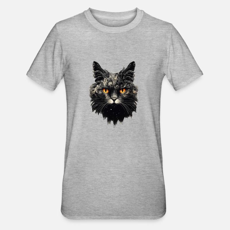 Chat - T-shirt polycoton Unisexe - gris chiné