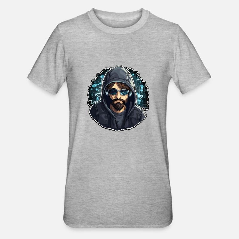 Hacker éthique - Illustration - T-shirt polycoton Unisexe - gris chiné