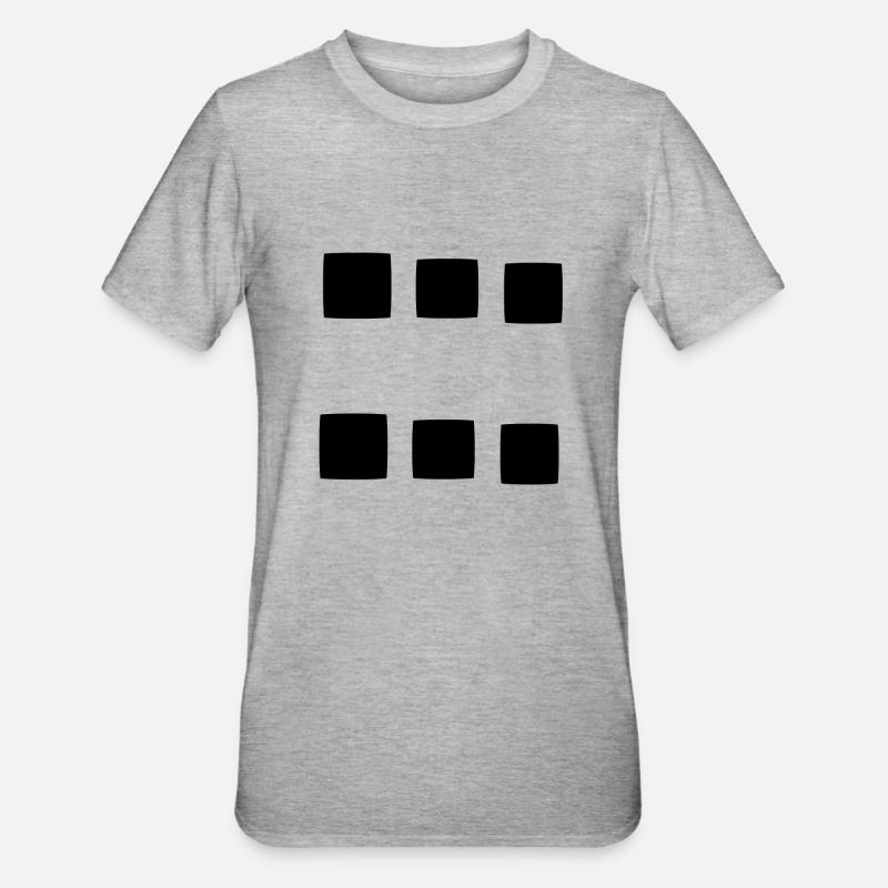 Pattern square square symbol - Unisex Polycotton T-Shirt - heather grey