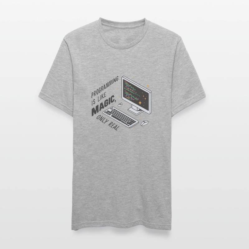 Programming is like magic, only real. Unisex Polycotton T-Shirt
