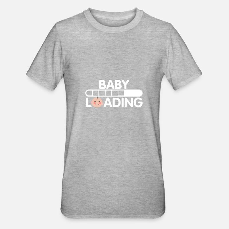 Baby wird geladen - Unisex Polycotton T-Shirt - Grau meliert