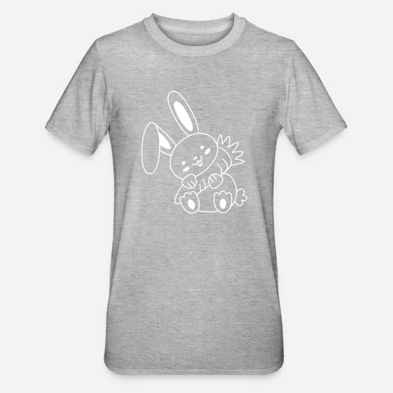 Lapin lapin lapin lapin - T-shirt polycoton Unisexe - gris chiné