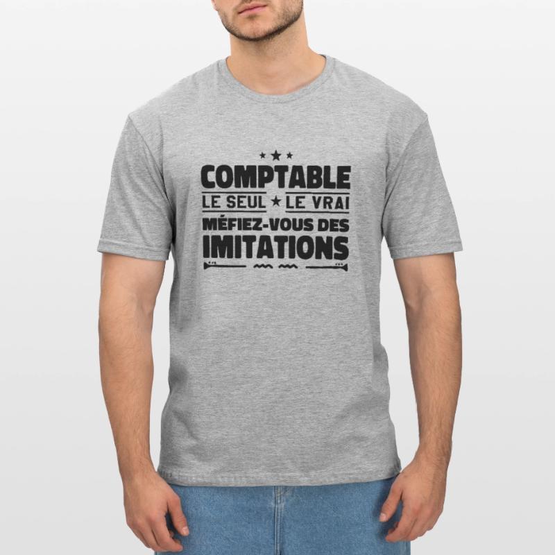 Comptable le seul. Comptable le vrai. Comptable T-shirt polycoton Unisexe