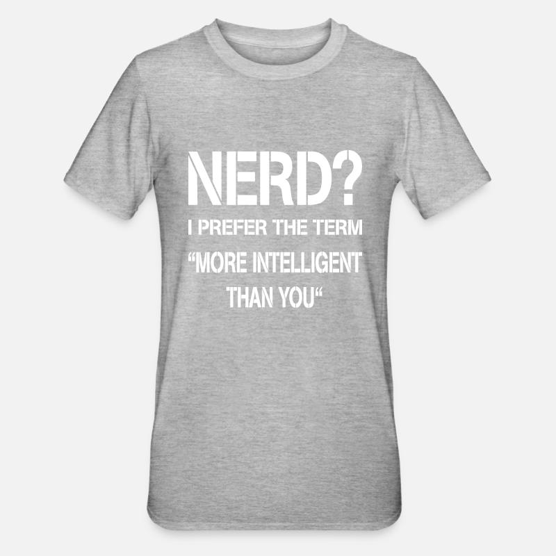 Nerd - Unisex Polycotton T-Shirt - heather grey