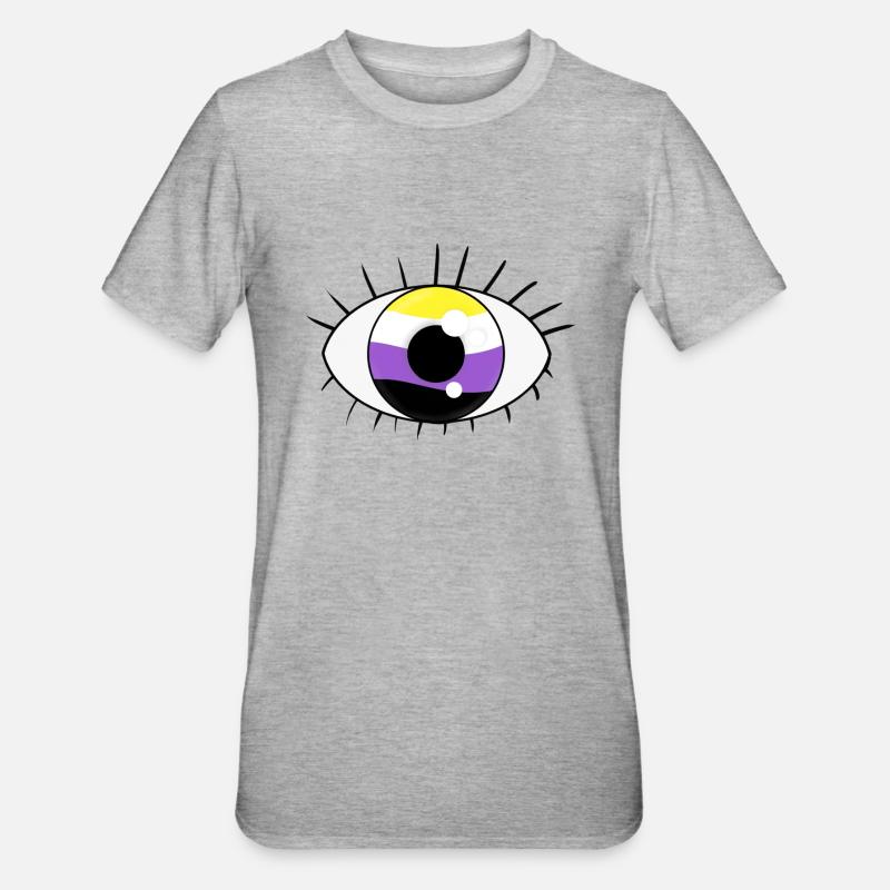 Eye non binary - Unisex Polycotton T-Shirt - heather grey