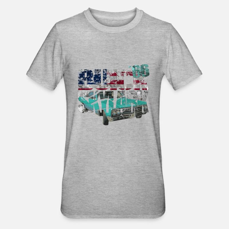 Buick Skylark 1966 Convertible - T-shirt polycoton Unisexe - gris chiné