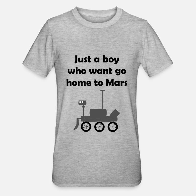Die Mars Entdecker - Unisex Polycotton T-Shirt - Grau meliert