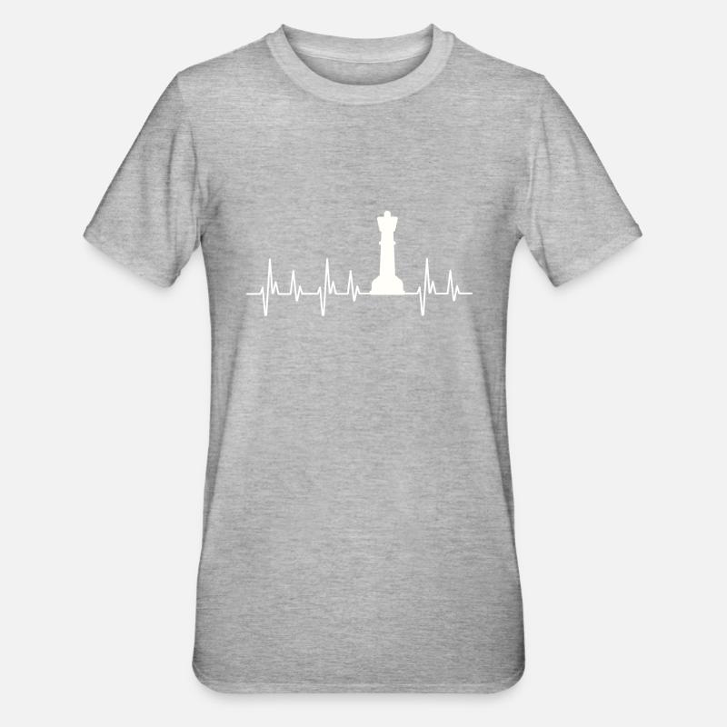Camicia scacchi Schach Schachbrett Geschenk - Maglietta unisex, mix cotone e poliestere - grigio melange