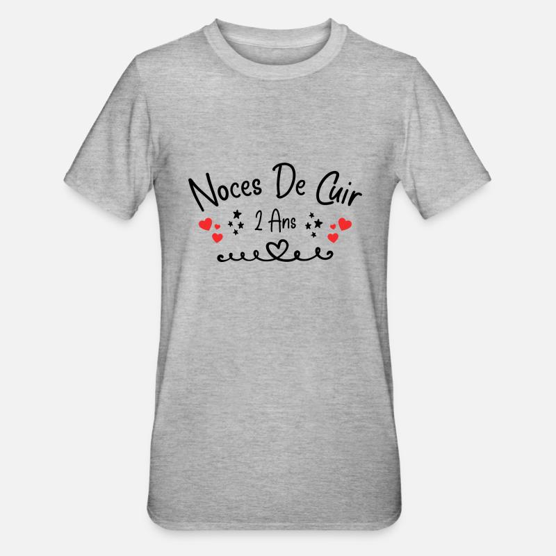 Noces de Cuir - T-shirt polycoton Unisexe - gris chiné