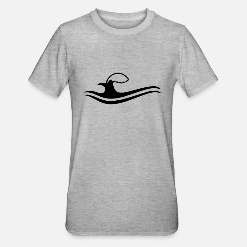 Wave - T-shirt polycoton Unisexe - gris chiné