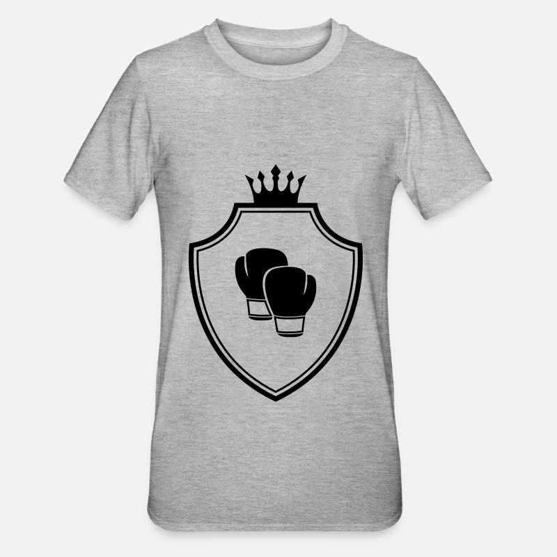 Gants de boxe Crest - T-shirt polycoton Unisexe - gris chiné