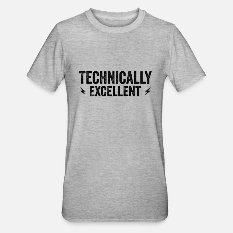 Technisch exzellent - Unisex Polycotton T-Shirt - Grau meliert