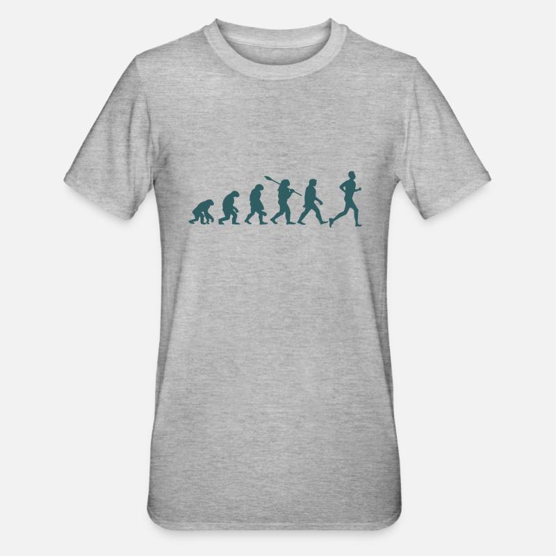 Evolution du marathon - T-shirt polycoton Unisexe - gris chiné
