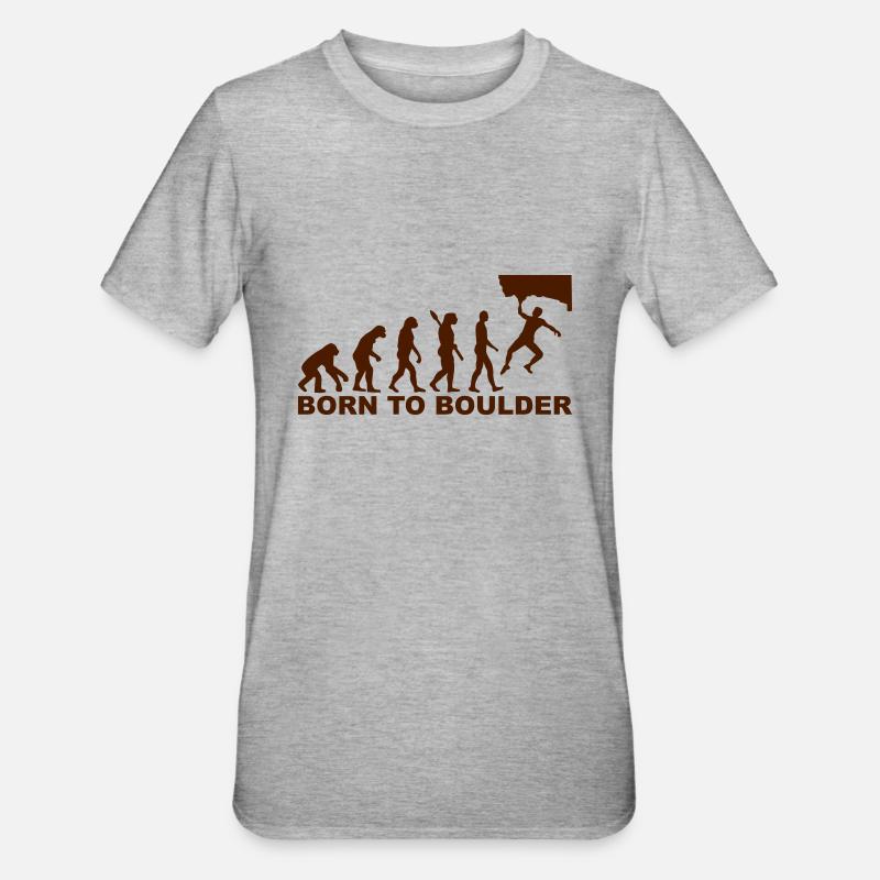 Evolution boulder - Unisex Polycotton T-Shirt - heather grey
