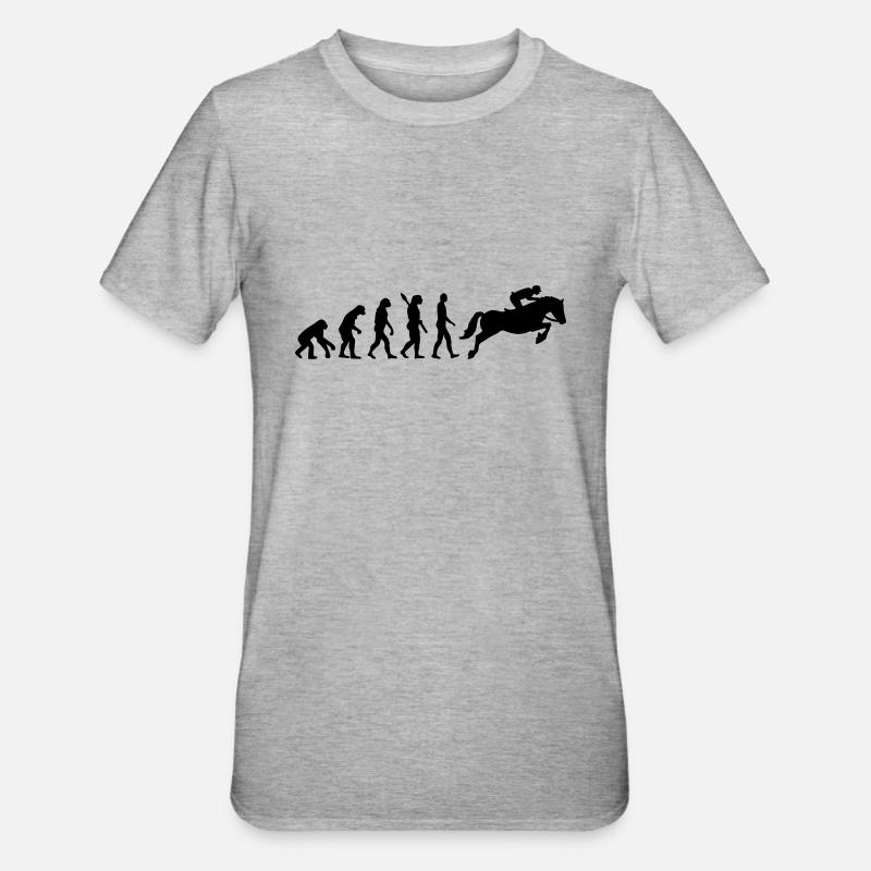 Evolution Show jumping - Unisex Polycotton T-Shirt - heather grey