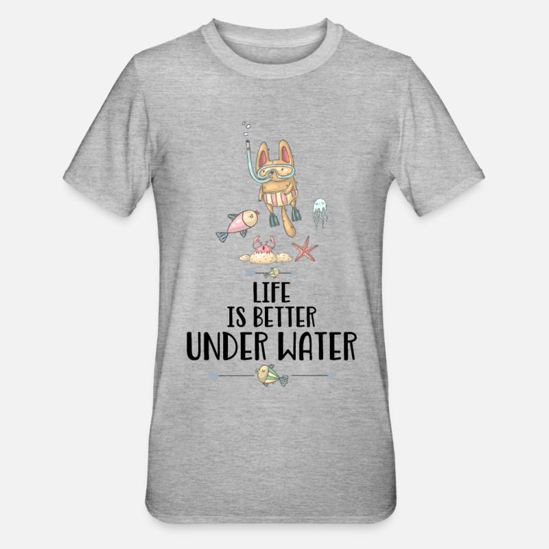 plongeur - T-shirt polycoton Unisexe - gris chiné