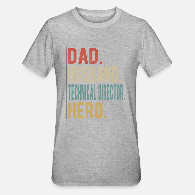 Directeur technique Papa Husband Held - T-shirt polycoton Unisexe - gris chiné