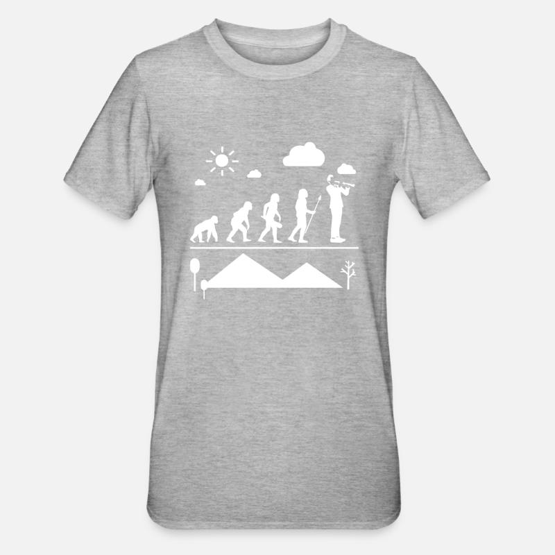 Oboe Oboe Evolution - Unisex Polycotton T-Shirt - heather grey