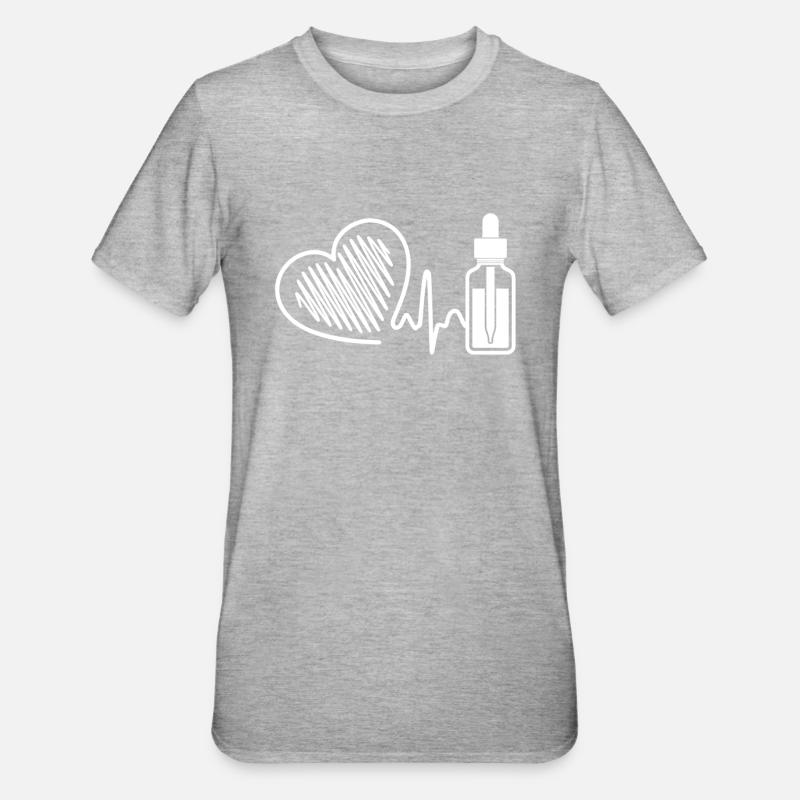 Ätherisches Öl Ätherisches Öl Herzschlag - Unisex Polycotton T-Shirt - Grau meliert