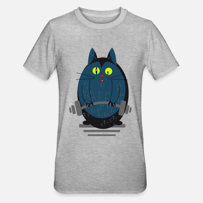 Katzenstark - T-shirt polycoton Unisexe - gris chiné