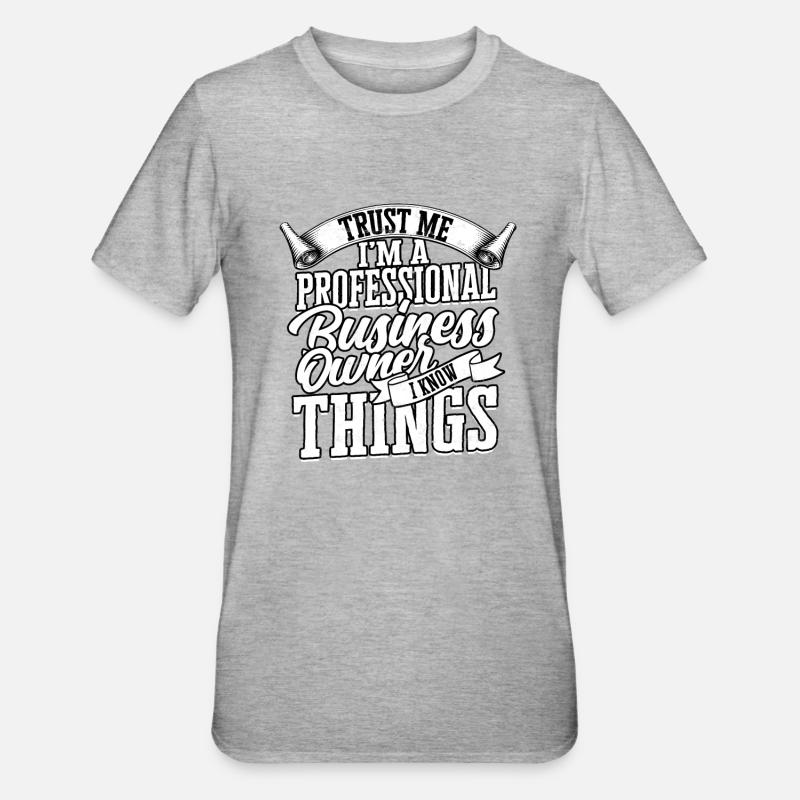 Administrerende direktør Chef Gave Gaveide Arbejde - Unisex polycotton T-shirt - grå meleret