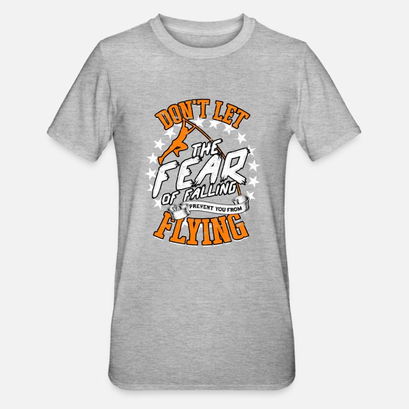 Pole quarter and pole vault - Unisex Polycotton T-Shirt - heather grey