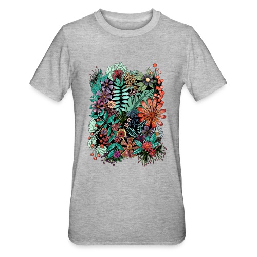 Blüten und Blätter - Unisex Polycotton T-Shirt