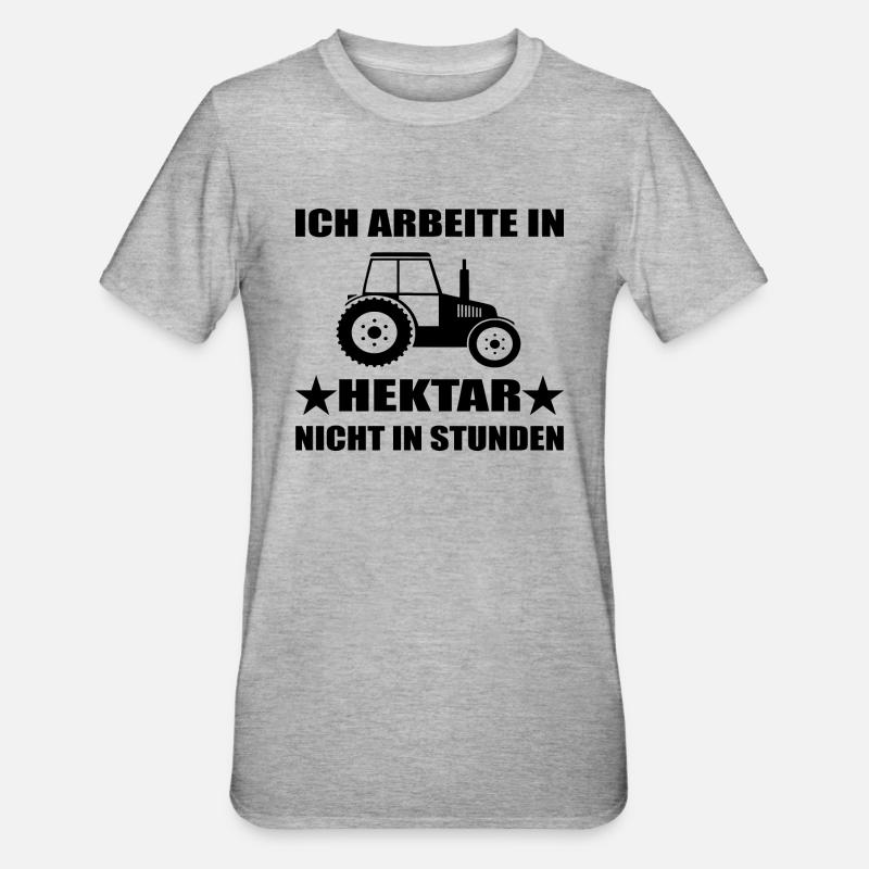 Traktor - Unisex Polycotton T-Shirt - Grau meliert