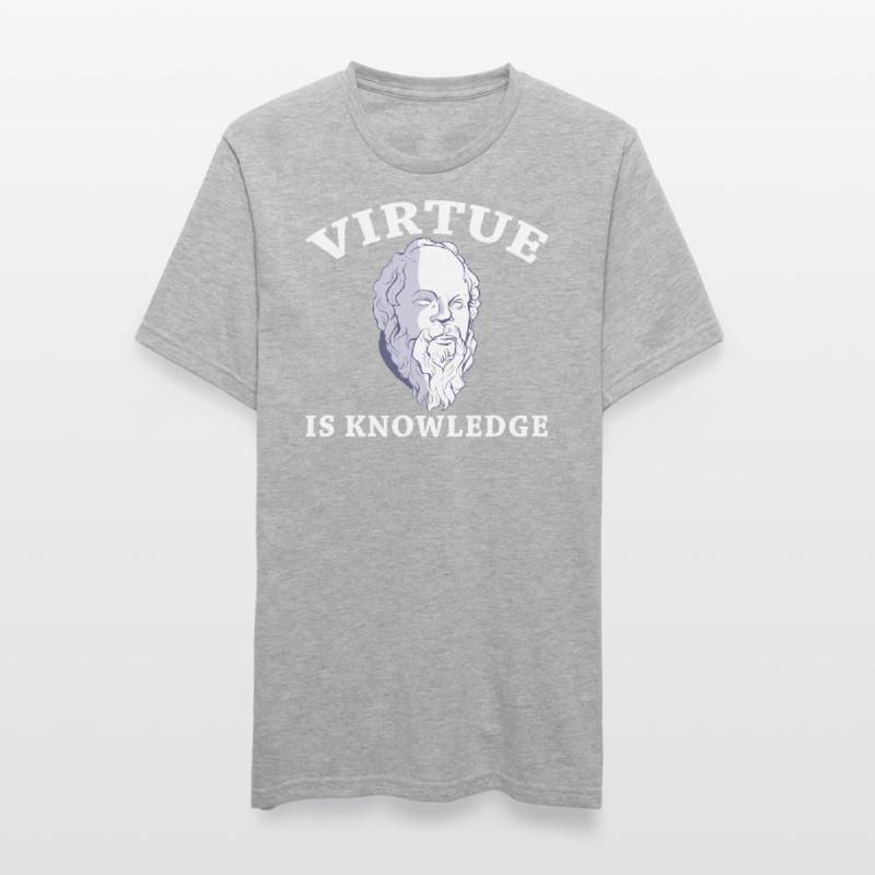 Virtue Is Knowledge Socrates Philosopher Bust Unisex Polycotton T-Shirt