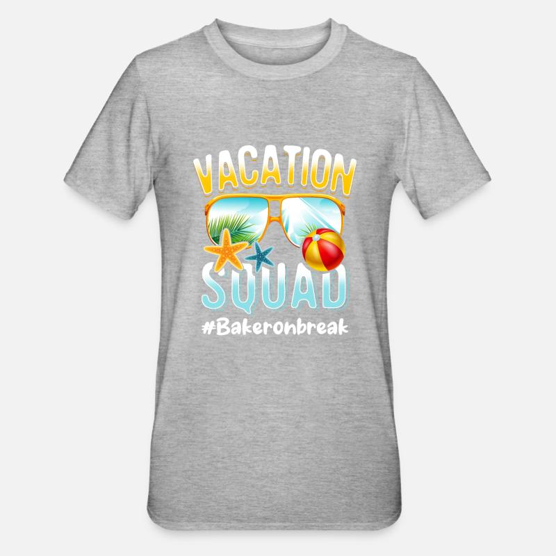 Baker Vacation Squad #Bakeronbreak - Unisex Polycotton T-Shirt - heather grey