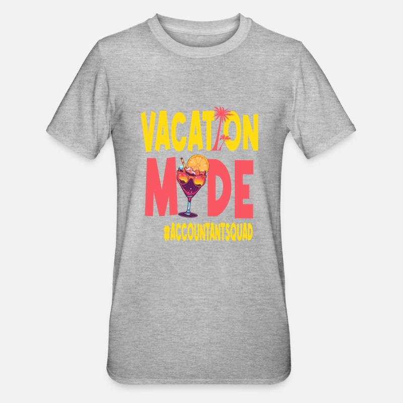Comptable Vacances Vacy Mode Comptable - T-shirt polycoton Unisexe - gris chiné