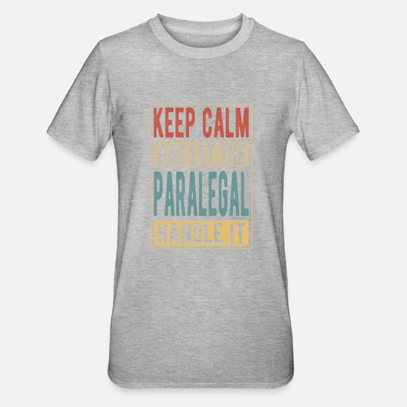Rechtsanwaltsfachangestellte Retro-Geschenk - Unisex Polycotton T-Shirt - Grau meliert
