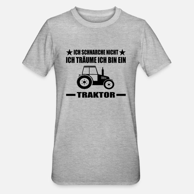 Traktor - Unisex Polycotton T-Shirt - Grau meliert