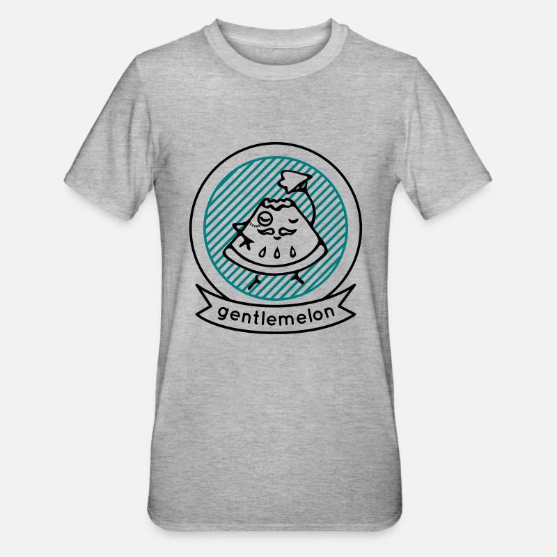 Pastèque - T-shirt polycoton Unisexe - gris chiné