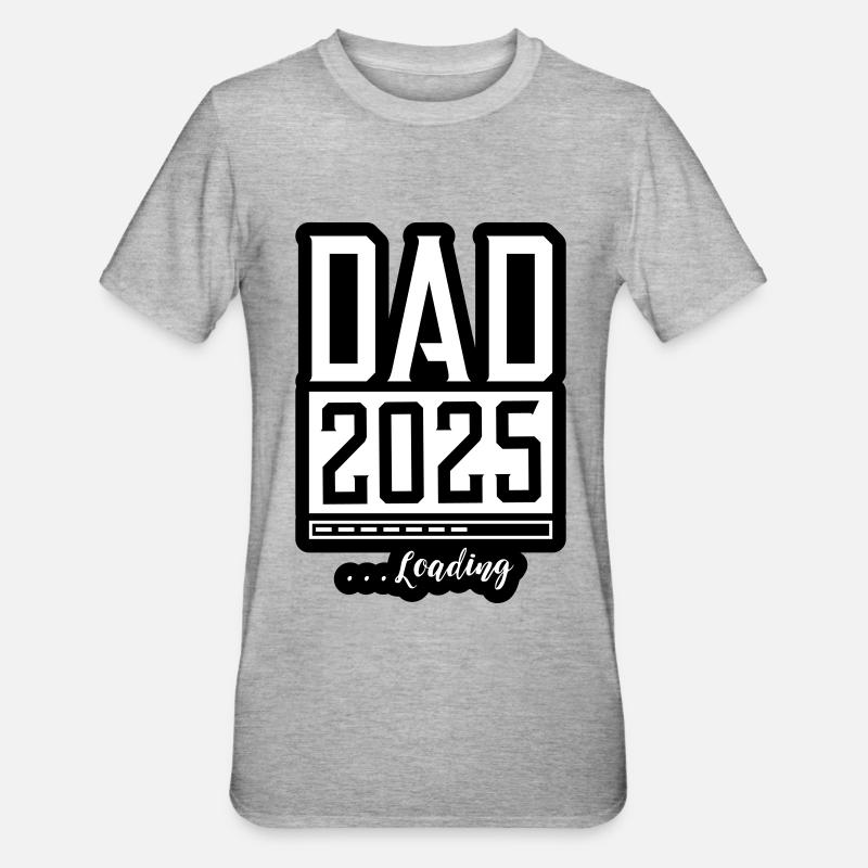 Dad 2025 Loading Papa - Unisex Polycotton T-Shirt - heather grey